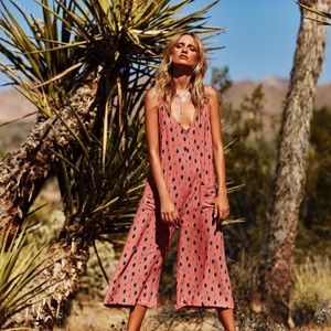 Beach Riot Peyton Jumpsuit Cover-Up Coral size Small
